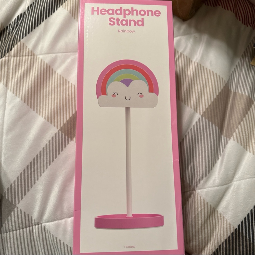 Rainbow Headphone Stand - Pink and Multicolor